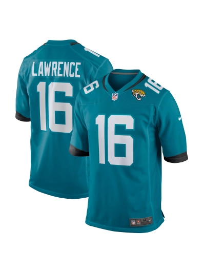 Men's Jacksonville Jaguars Trevor Lawrence Nike Teal Home Game Jersey 01