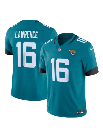 Men's Jacksonville Jaguars Trevor Lawrence Nike Teal Vapor F.U.S.E. Limited Jersey 01