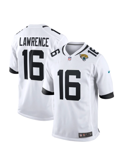 Men's Jacksonville Jaguars Trevor Lawrence Nike White Game Jersey 01