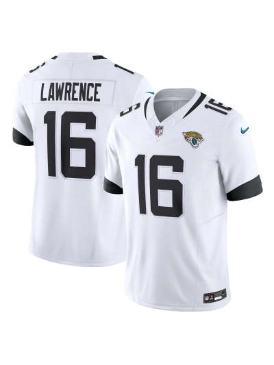 Men's Jacksonville Jaguars Trevor Lawrence Nike White Vapor F.U.S.E. Limited Jersey 01
