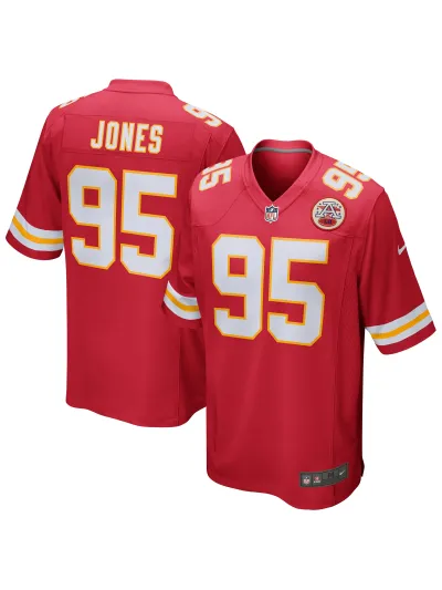 Men's Kansas City Chiefs Chris Jones Nike Red Game Jersey 01