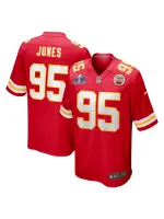 Men's Kansas City Chiefs Chris Jones Nike Red Super Bowl LVIII Game Jersey