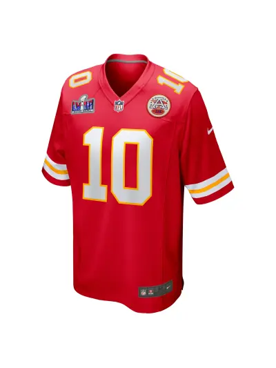 Men's Kansas City Chiefs Isiah Pacheco Nike Red Super Bowl LVIII Game Jersey 02