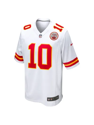 Men's Kansas City Chiefs Isiah Pacheco Nike White Away Game Player Jersey 02