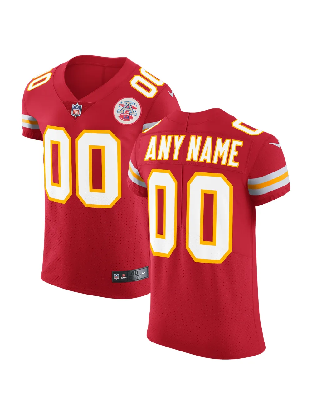 Men's Kansas City Chiefs Nike Red Vapor Untouchable Custom Elite Jersey