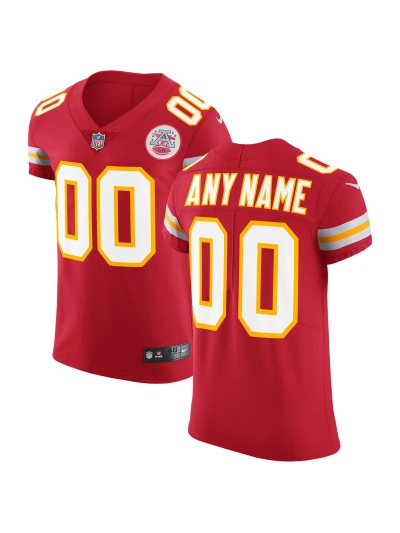 Men's Kansas City Chiefs Nike Red Vapor Untouchable Custom Elite Jersey 01