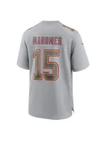 Men's Kansas City Chiefs Patrick Mahomes Nike Gray Super Bowl LVII (2022 Season) Patch Atmosphere Fashion Game Jersey