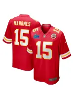 Men's Kansas City Chiefs Patrick Mahomes Nike Red Super Bowl LVII (2022 Season) Patch Game Jersey