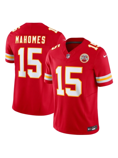 Men's Kansas City Chiefs Patrick Mahomes Nike Red Vapor F.U.S.E. Limited Jersey 01