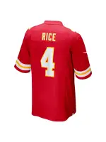 Men's Kansas City Chiefs Rashee Rice Nike Red Super Bowl LVIII Game Jersey