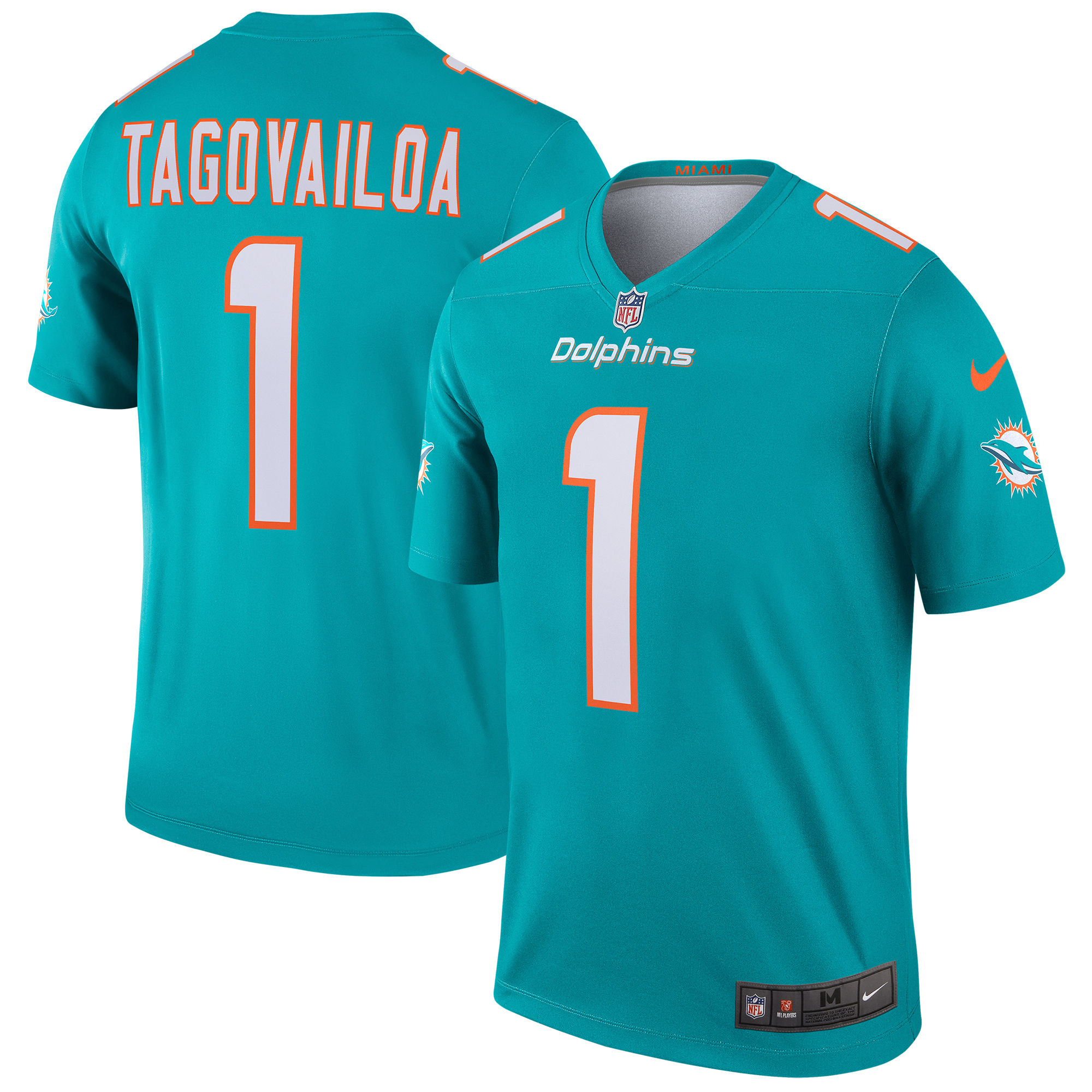 Miami Dolphins Tua Tagovailoa Nike Aqua Legend Jersey
