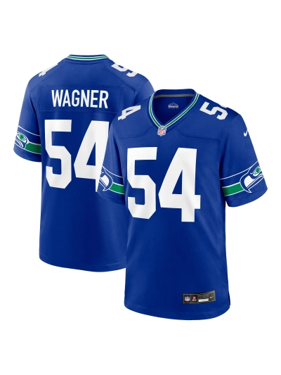 Men's Men's Seattle Seahawks Bobby Wagner Nike Royals Retro Players Game Jersey 01