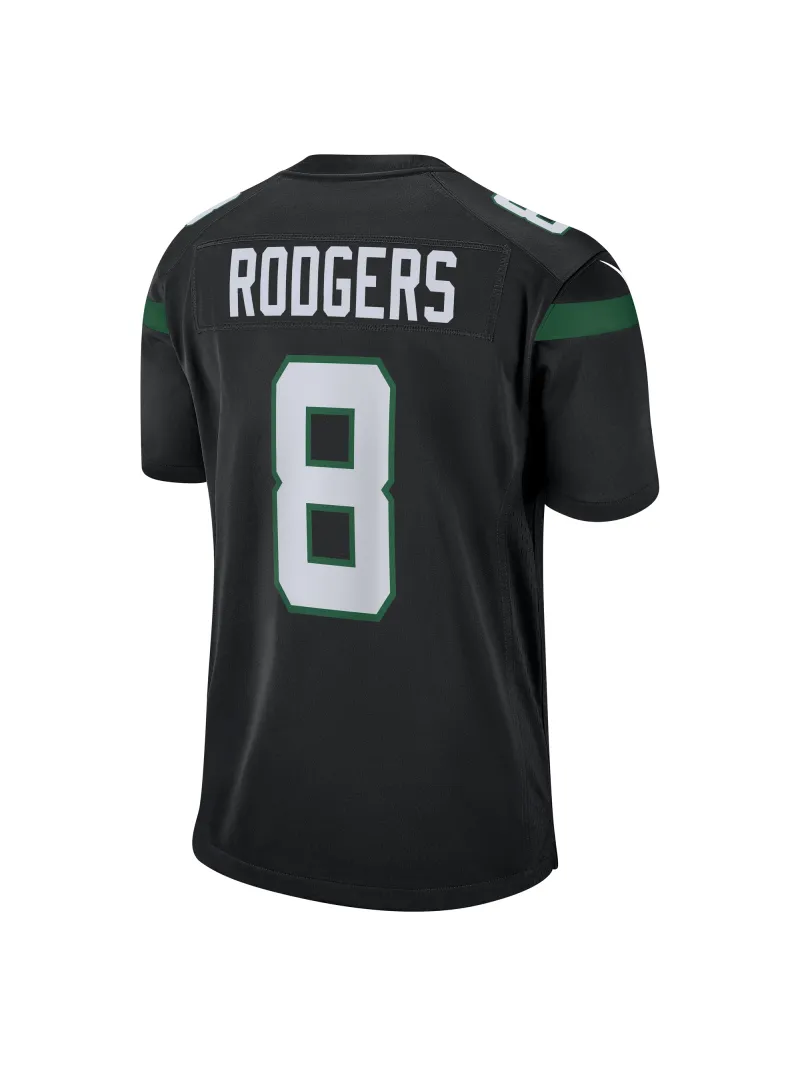 Men's New York Jets Aaron Rodgers Nike Black Game Jersey