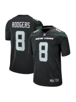 Men's New York Jets Aaron Rodgers Nike Black Game Jersey