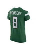 Men's New York Jets Aaron Rodgers Nike Gotham Green Alternate Vapor FUSE Elite Jersey