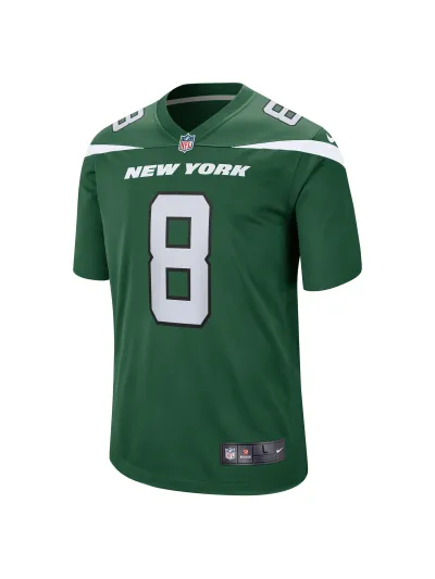 Men's New York Jets Aaron Rodgers Nike Gotham Green Game Jersey 02
