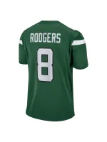 Men's New York Jets Aaron Rodgers Nike Gotham Green Game Jersey
