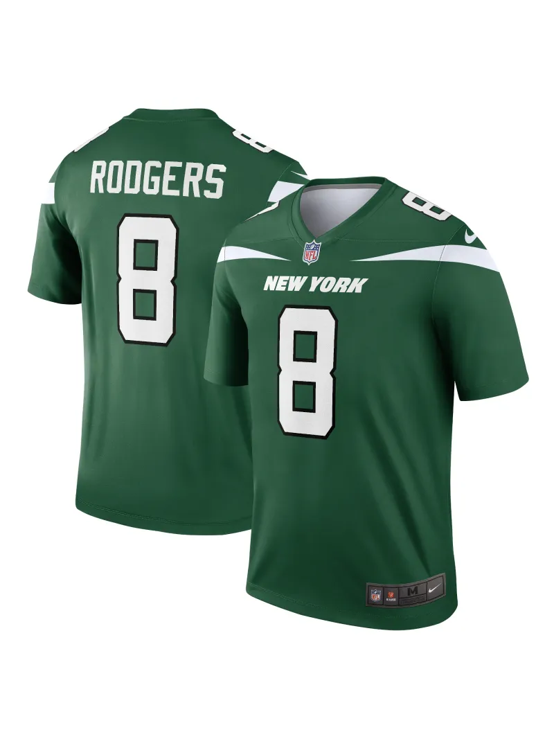Men's New York Jets Aaron Rodgers Nike Gotham Green Legends Player Jersey