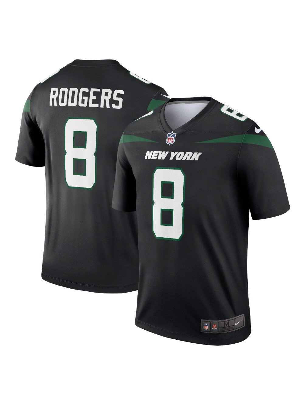 Men's New York Jets Aaron Rodgers Nike Stealth Black Alternate Legends Jersey