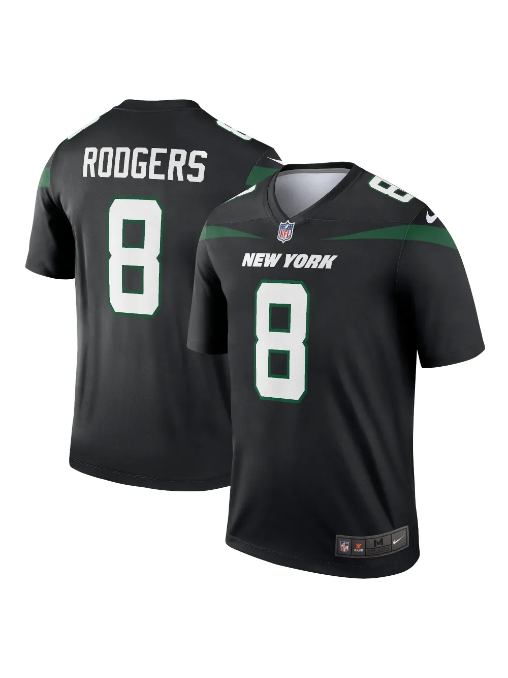Men's New York Jets Aaron Rodgers Nike Stealth Black Alternate Legends Jersey
