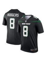 Men's New York Jets Aaron Rodgers Nike Stealth Black Alternate Legends Jersey