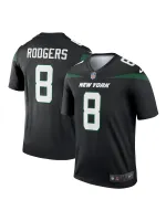 Men's New York Jets Aaron Rodgers Nike Stealth Black Alternate Legends Jersey