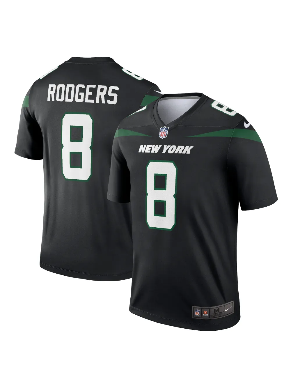 Men's New York Jets Aaron Rodgers Nike Stealth Black Alternate Legends Jersey