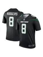 Men's New York Jets Aaron Rodgers Nike Stealth Black Alternate Legends Jersey