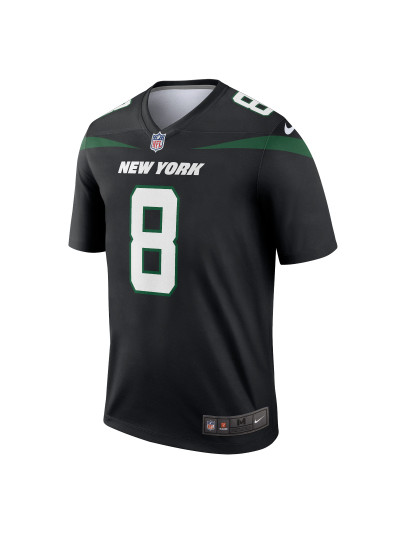 Men's New York Jets Aaron Rodgers Nike Stealth Black Alternate Legends Jersey 02