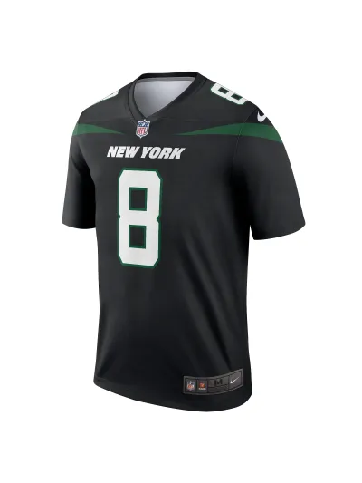 Men's New York Jets Aaron Rodgers Nike Stealth Black Alternate Legends Jersey 02