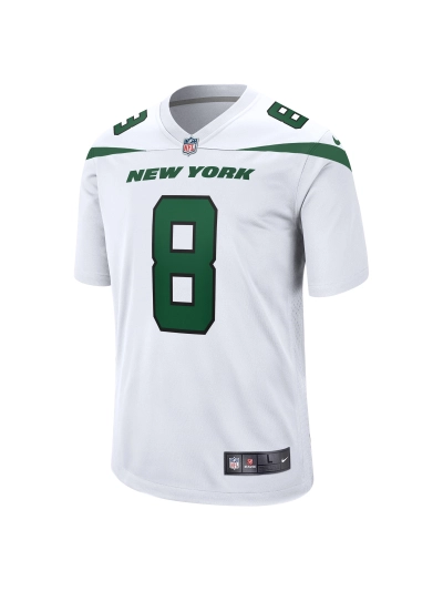 Men's New York Jets Aaron Rodgers Nike White Game Jersey 02