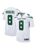 Men's New York Jets Aaron Rodgers Nike White Game Jersey