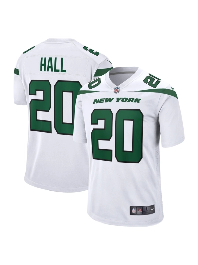 Men's New York Jets Breece Hall Nike White Away Jersey 01