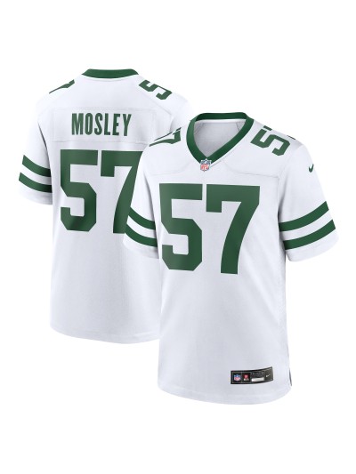 Men's New York Jets CJ Mosley Nike White Legacy Players Game Jersey 01