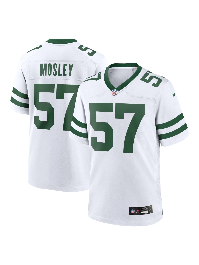 Men's New York Jets CJ Mosley Nike White Legacy Players Game Jersey