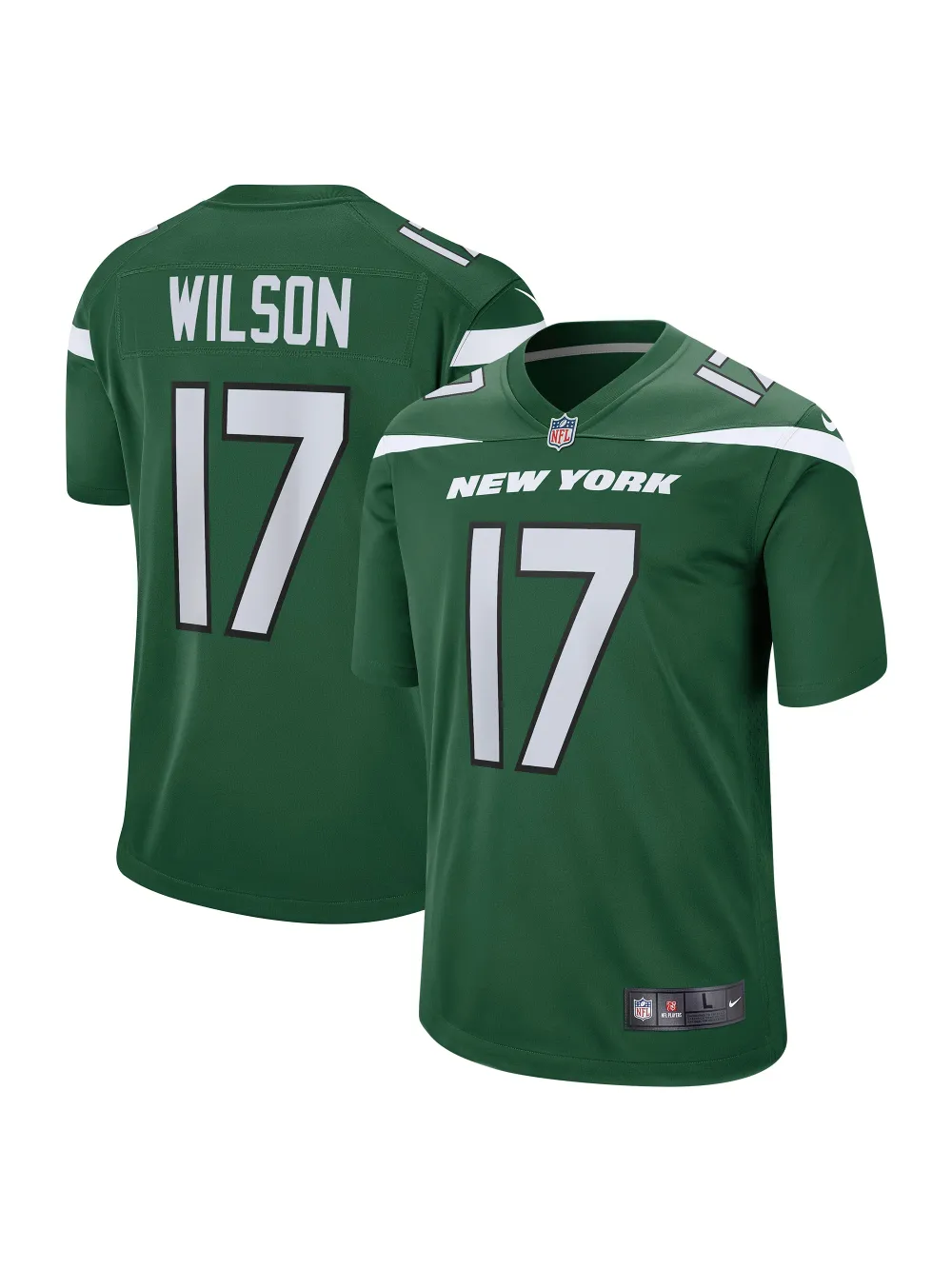 Men's New York Jets Garrett Wilson Nike Green Players Game Jersey