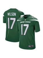Men's New York Jets Garrett Wilson Nike Green Players Game Jersey