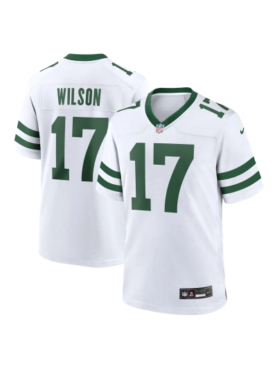 Men's New York Jets Garrett Wilson Nike White Player Jersey 01