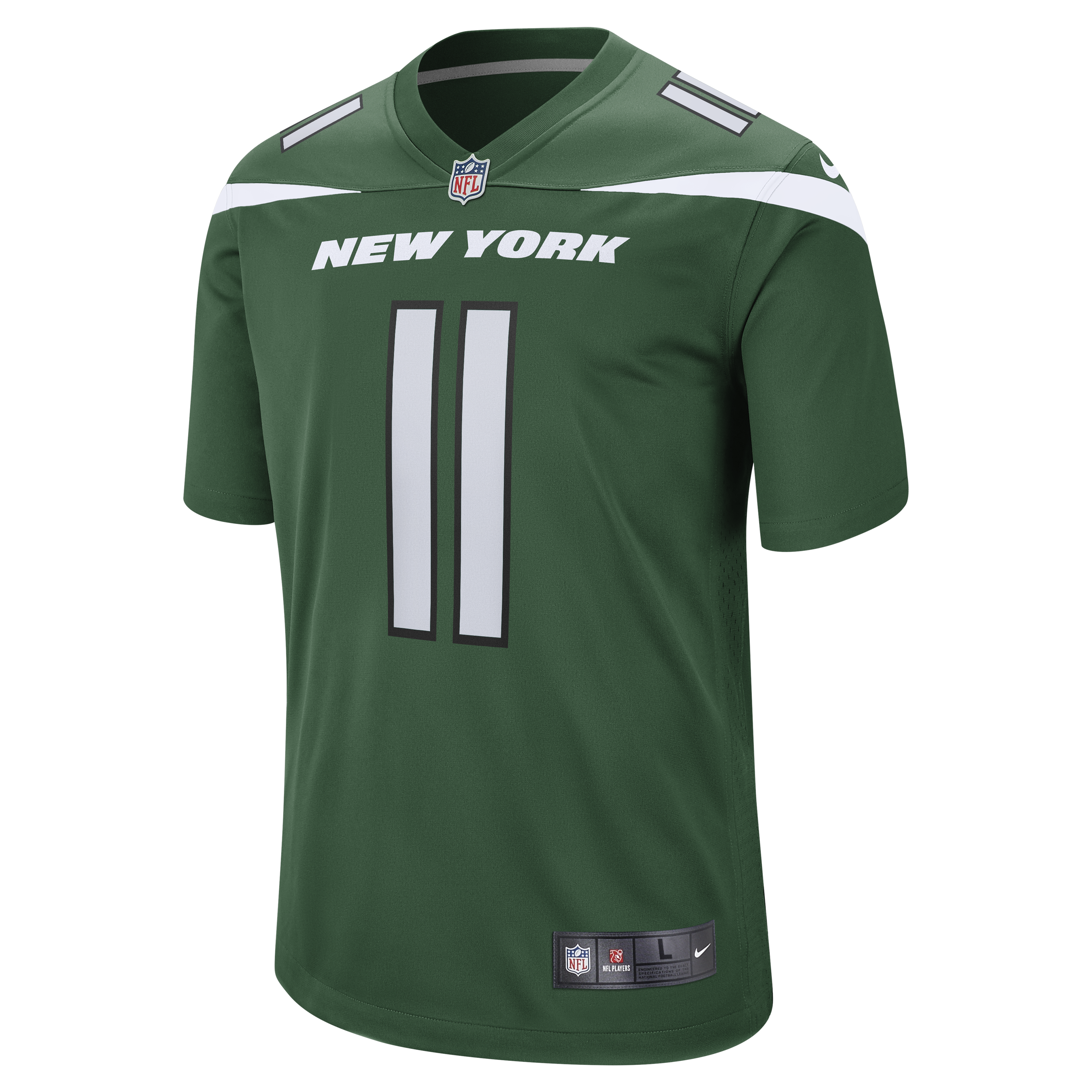 Men's New York Jets Jermaine Johnson II Nike Gotham Green Game Jersey
