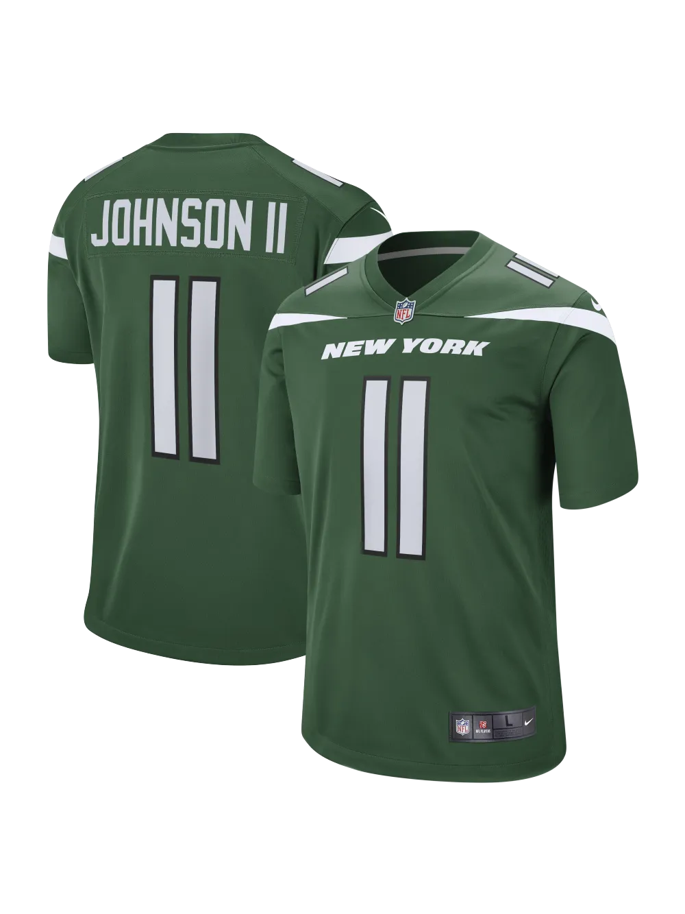 Men's New York Jets Jermaine Johnson II Nike Gotham Green Game Jersey