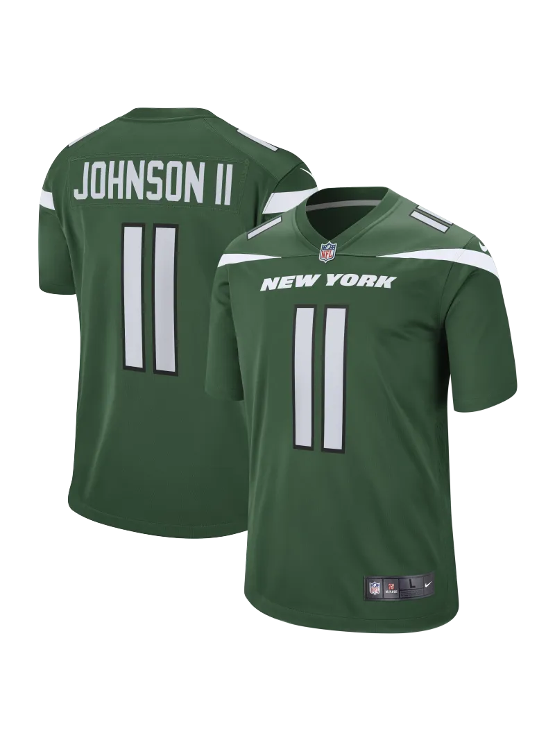 Men's New York Jets Jermaine Johnson II Nike Gotham Green Game Jersey