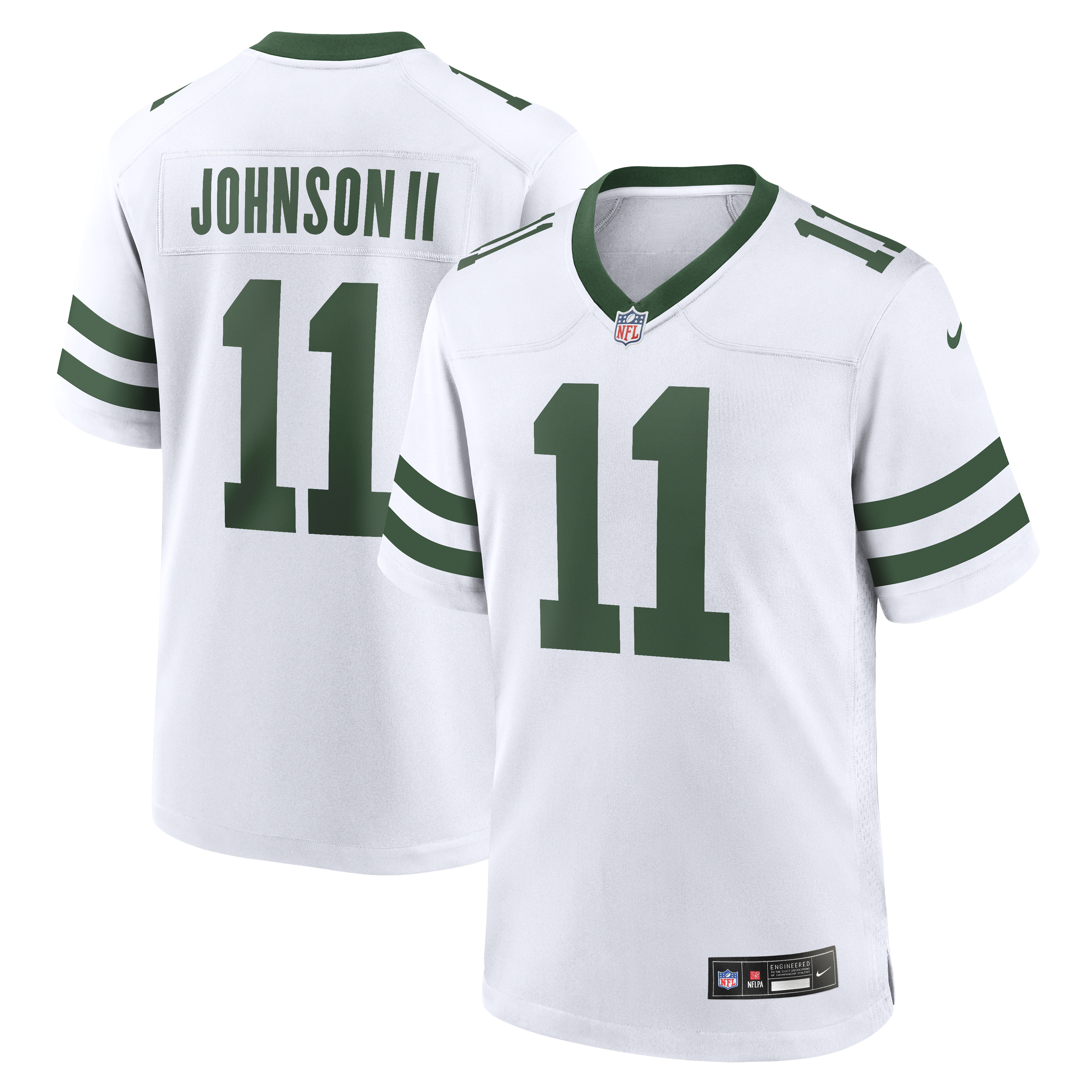 Men's New York Jets Jermaine Johnson II Nike Spotlight White Alternate Game Jersey