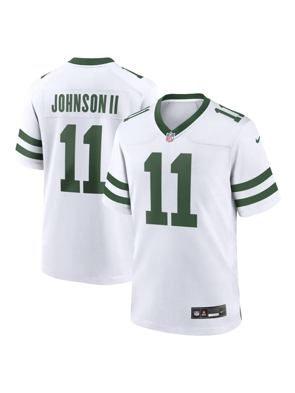 Men's New York Jets Jermaine Johnson II Nike Spotlight White Alternate Game Jersey