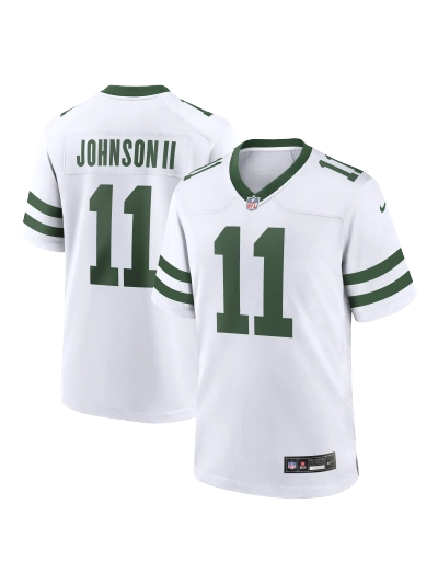 Men's New York Jets Jermaine Johnson II Nike Spotlight White Alternate Game Jersey 01