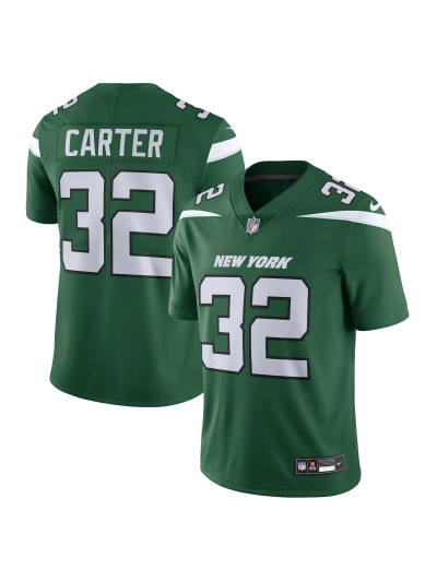 Men's New York Jets Michael Carter Nike Green Vapor FUSE Limited Jersey 01