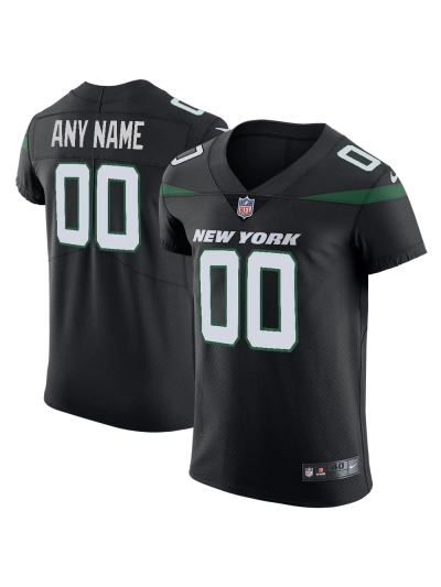 Men's New York Jets Nike Stealth Black Vapor Untouchable Elite Custom Jersey 01