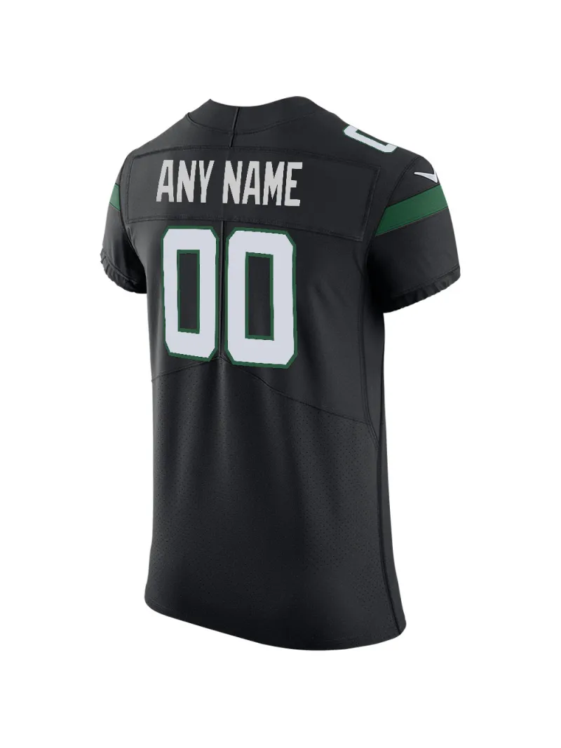 Men's New York Jets Nike Stealth Black Vapor Untouchable Elite Custom Jersey