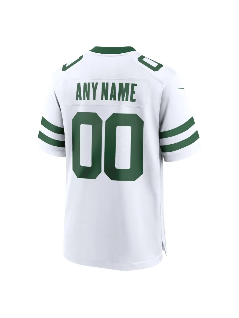 Men's New York Jets Nike White Legacy Custom Game Jersey