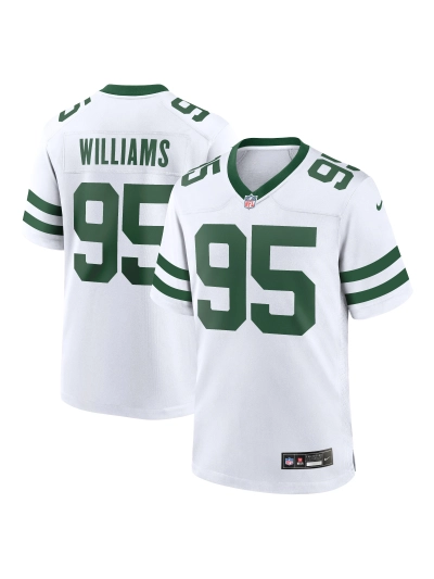 Men's New York Jets Quinnen Williams Nike White Legacy Players Game Jersey 01