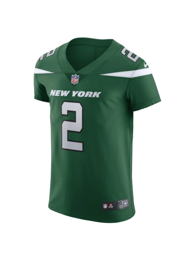 Men's New York Jets Zach Wilson Nike Gotham Green Game Jersey 02